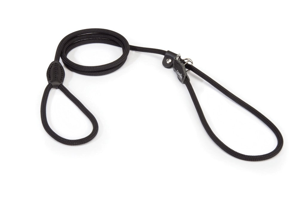 CAMON CANE GUINZAGLIO A STRANGOLO IN CORDA 8 MM x 175 CM NERO NERO