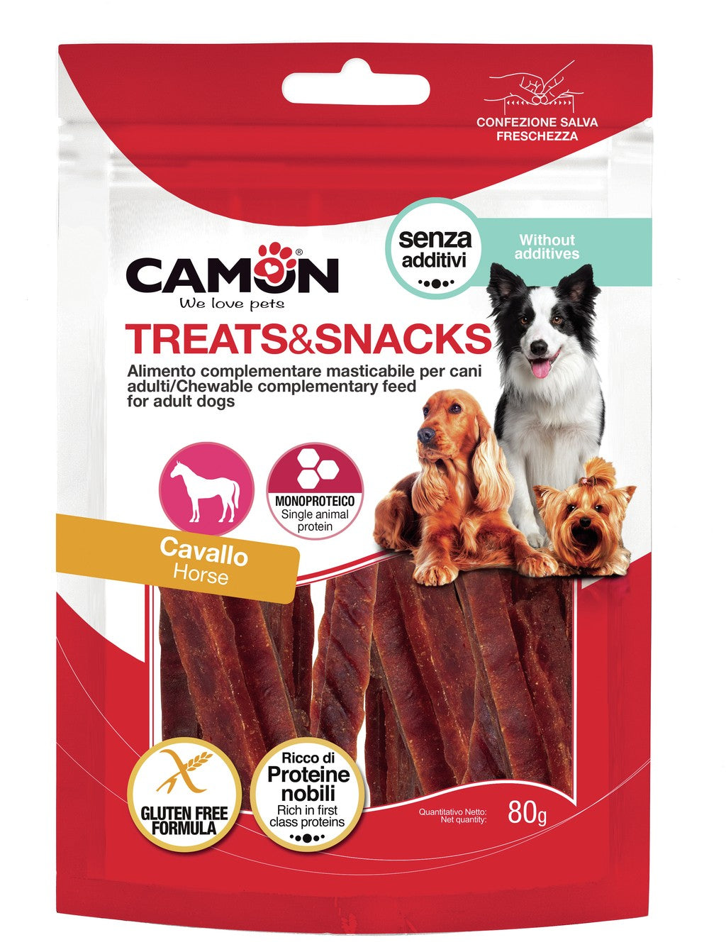 CAMON CANE SNACK STRISCE DI CAVALLO 80 GR