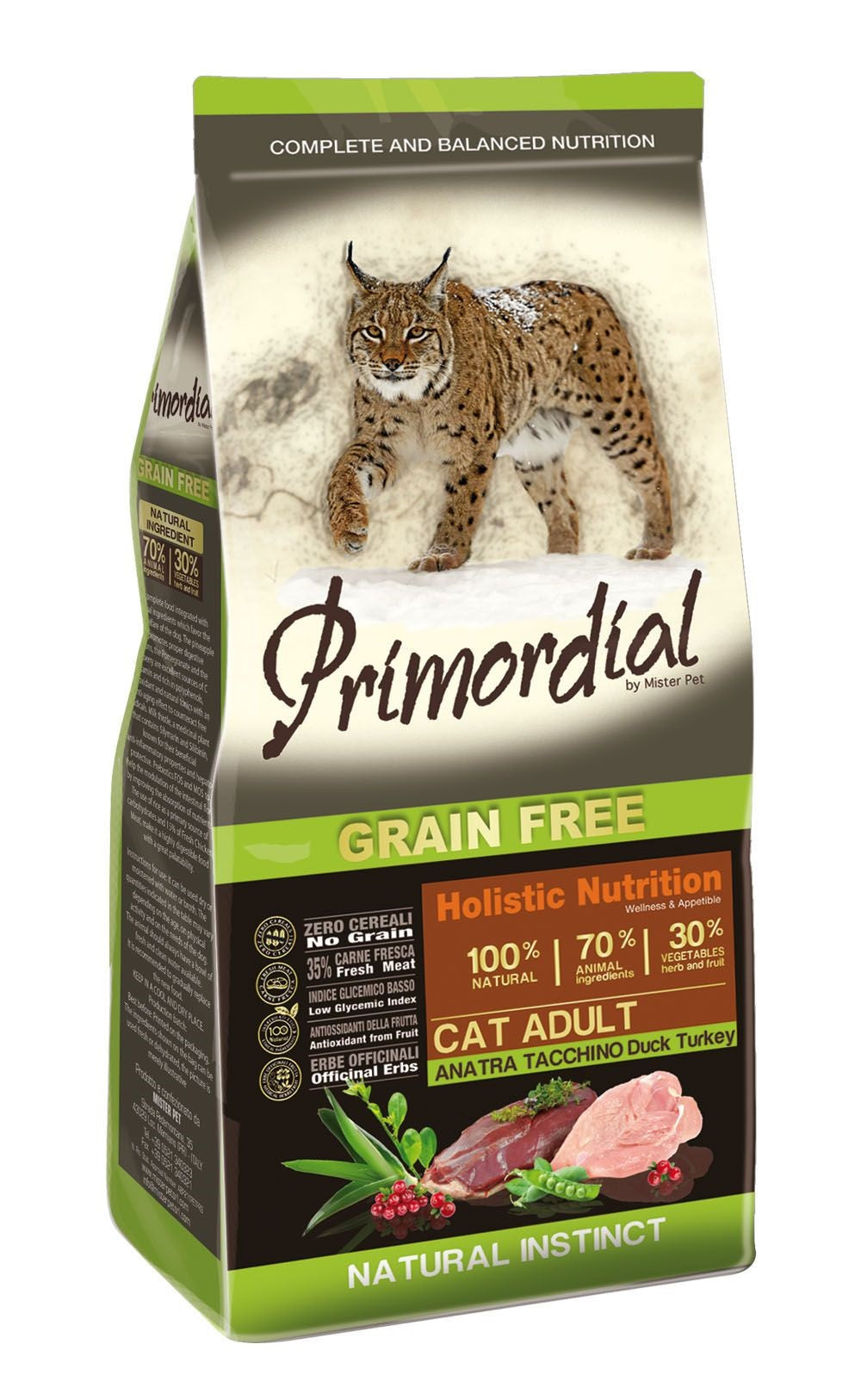 Primordial Gatto Adulto Anatra & Tacchino 2 KG