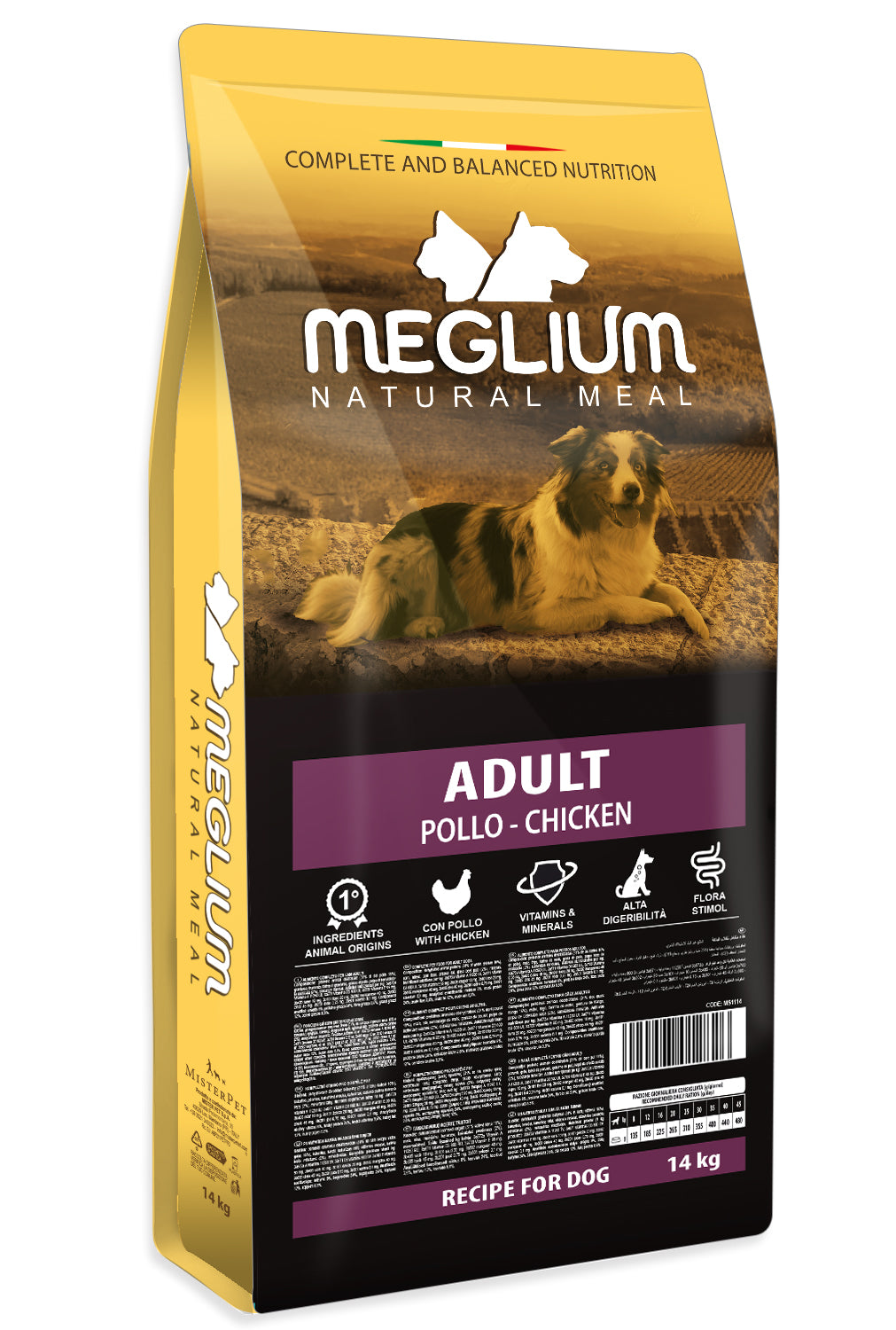 MEGLIUM CANE ADULTO POLLO 14 KG