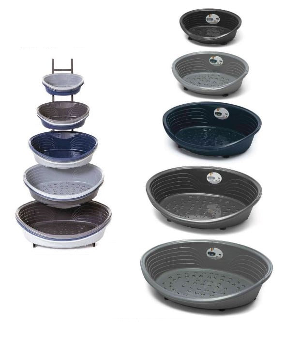 LEO PET CUCCIA CESTA IN PLASTICA "STRAKA 77" 93x67,5x27 CM (colori assortiti)