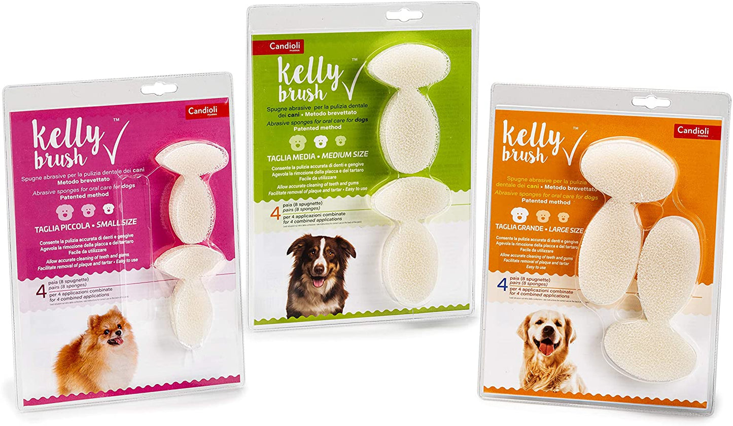 KELLY BRUSH SPUGNE ABRASIVE PER LA PULIZIA DENTALE TG. "L" CF. (8 PAIA) 16 SPUGNETTE