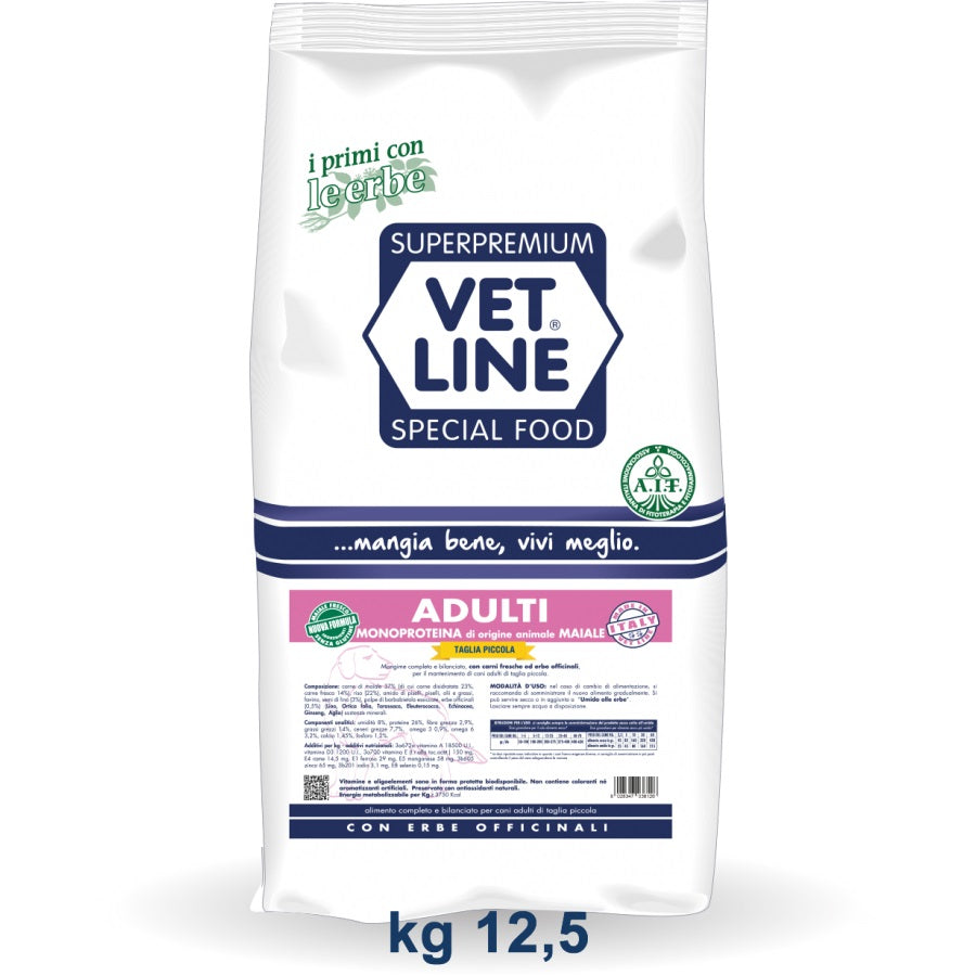Vetline Cane Adulto Mini Maiale 12,5 kg