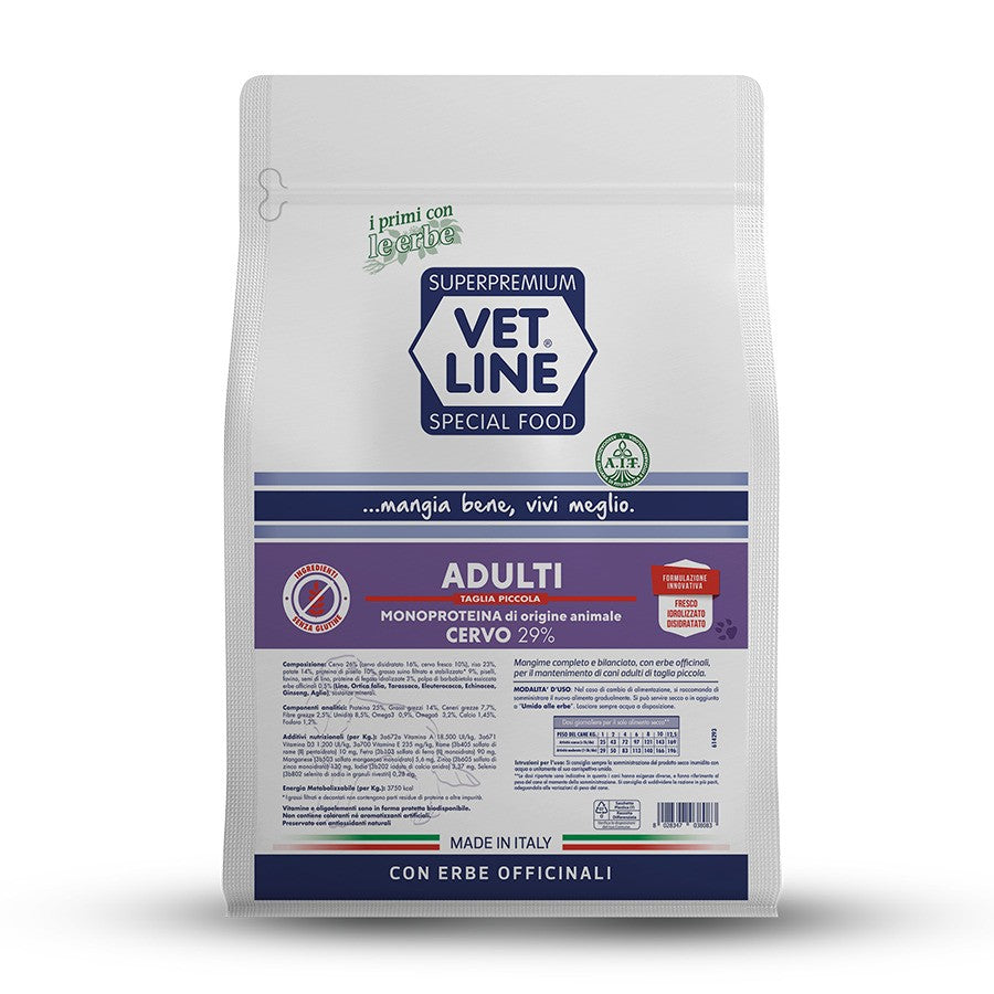 VETLINE CANE ADULTO MINI CERVO 800 GR