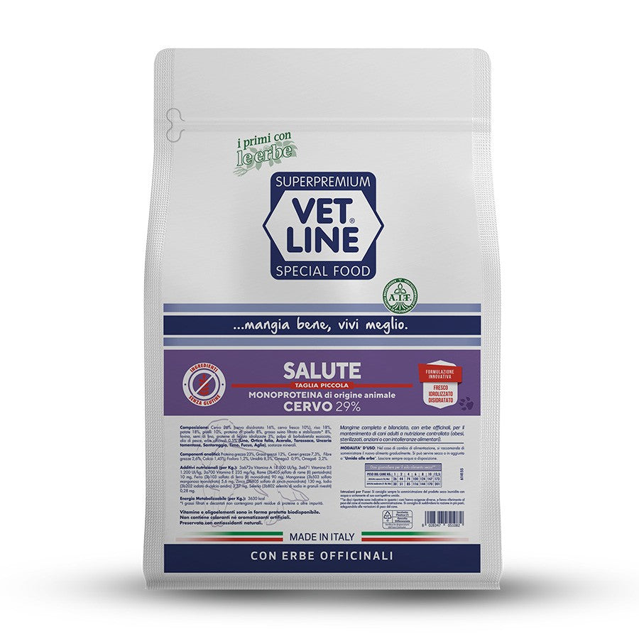 VETLINE CANE SALUTE MINI CERVO 12,5 KG