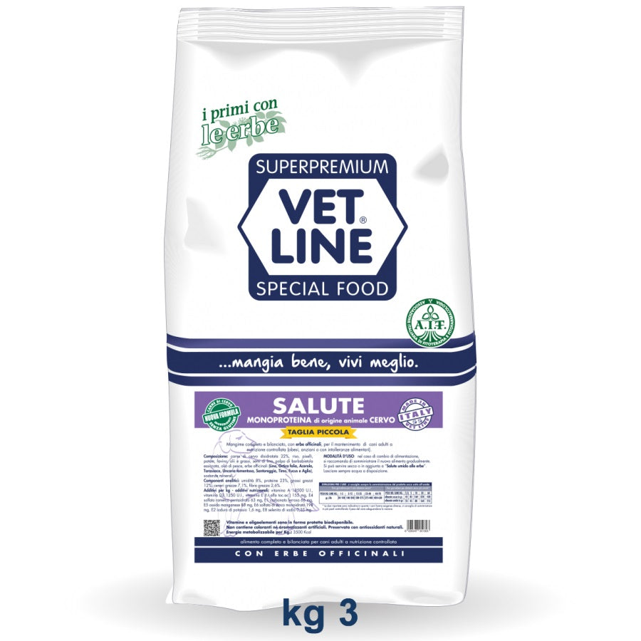 VETLINE CANE SALUTE MINI CERVO 3 KG