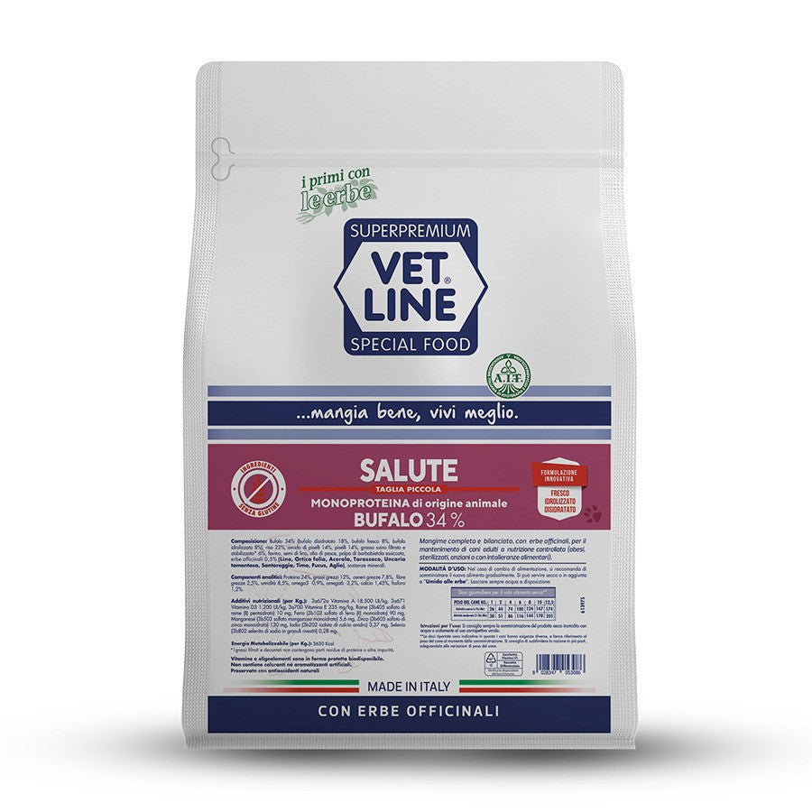 VETLINE CANE SALUTE MINI BUFALO 3 KG