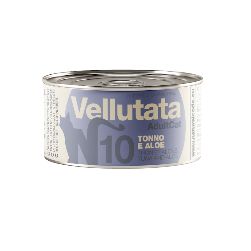 NATURAL CODE GATTO LATTINA (V10) VELLUTATA TONNO & ALOE 85 GR