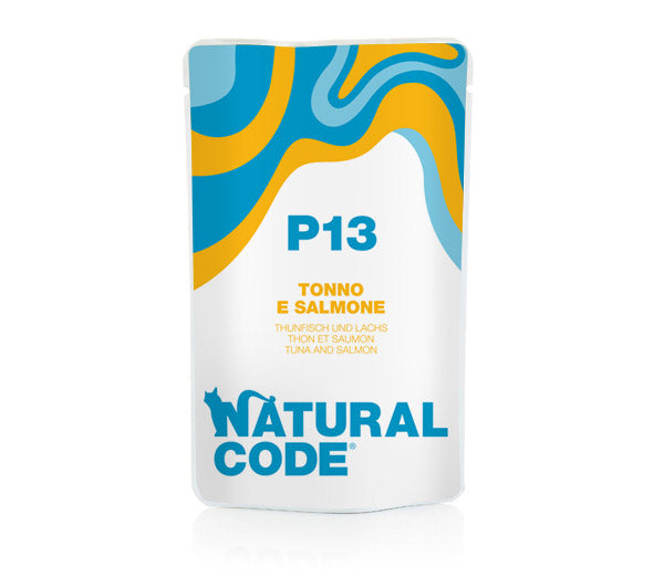 NATURAL CODE GATTO BUSTA (P13) ADULTO TONNO & SALMONE 70 GR