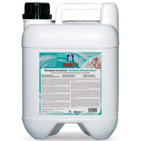PET PROFESSIONAL SANIBOX TANICA DETERGENTE CONCENTRATO MUSCHIO BIANCO 5 LT