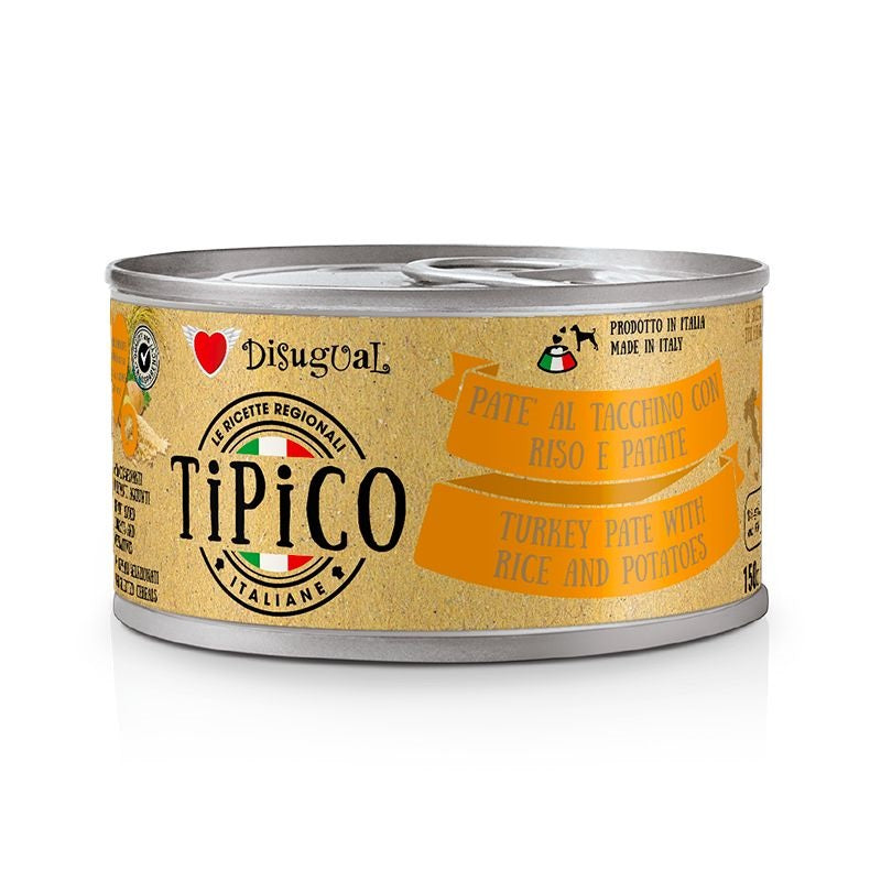 Disugual Cane Tipico Adulto Tacchino, Riso & Patate Lattina 150 g