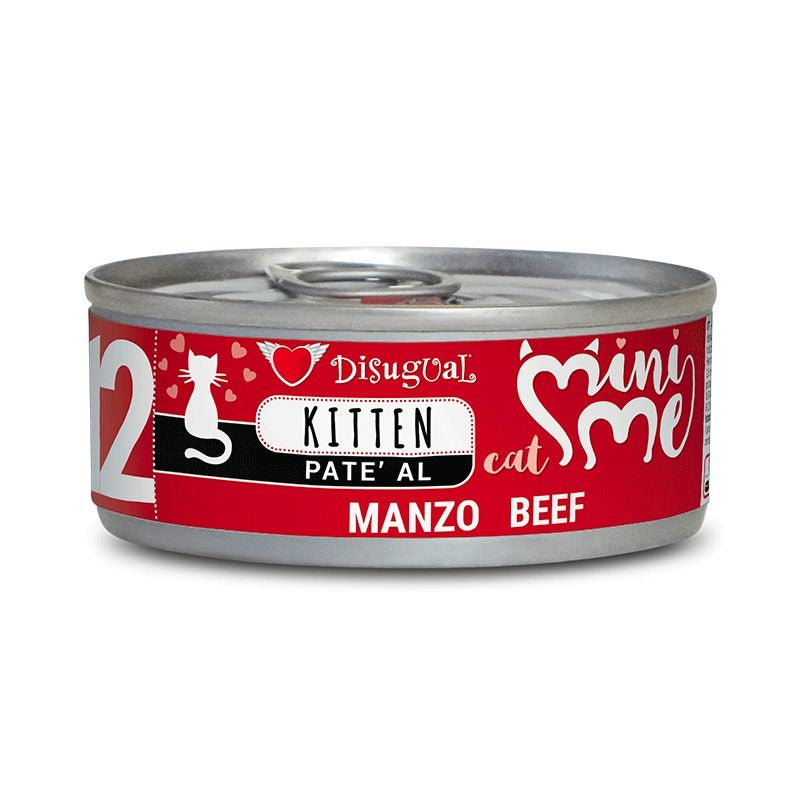 DISUGUAL GATTO MINIME (12) KITTEN MANZO LATTINA 85 GR