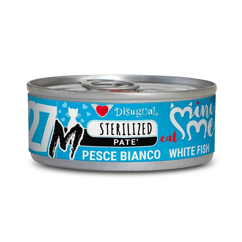 Disugual Gatto MiniMe "M" (27) Adulto Sterilizzato Monoproteico Pesce Bianco Lattina 85 g