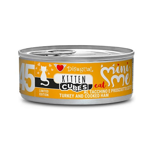DISUGUAL GATTO MINIME CUBES (45) KITTEN TACCHINO & PROSCIUTTO COTTO LATTINA 85 GR