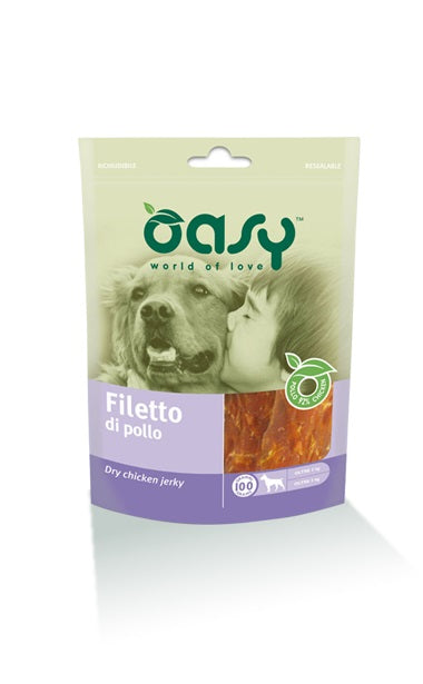 Oasy Cane Snack Busta Filetto di Pollo 100 g