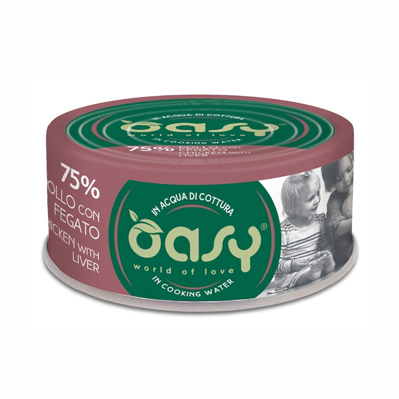 OASY GATTO MORE LOVE IN LATTINA ADULTO POLLO & FEGATO 70 GR