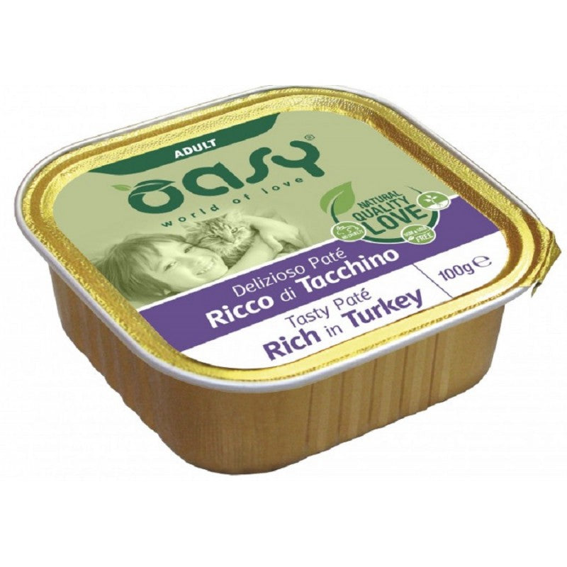 Oasy Gatto Delizioso Pate' Adulto Tacchino 100 GR