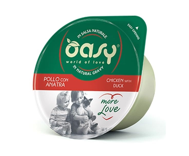 Oasy Gatto More Love In Cup Adulto Pollo & Anatra 70 g
