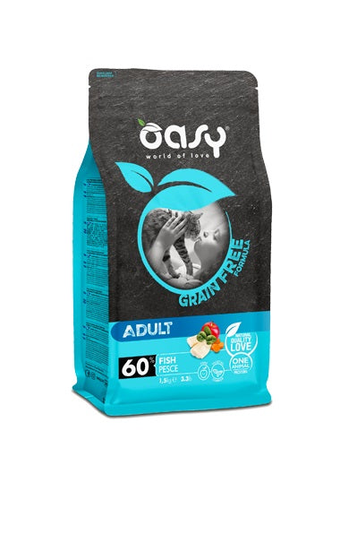 PRODOTTO NON PIU' IN COMMERCIO OASY GATTO GRAIN FREE ADULTO PESCE 7,5 KG