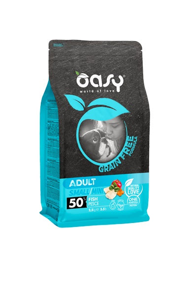 OASY CANE GRAIN FREE ADULTO SMALL&MINI PESCE 800 GR