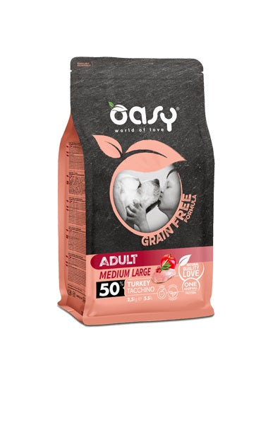 OASY CANE GRAIN FREE ADULTO MEDIUM&LARGE TACCHINO 12 KG