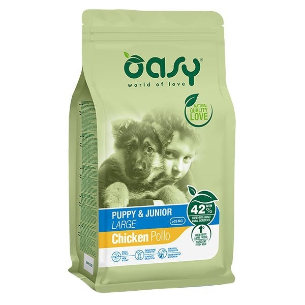 PRODOTTO NON PIU' IN COMMERCIO OASY CANE LIFESTAGE PUPPY&JUNIOR LARGE POLLO 3 KG NEW PACK