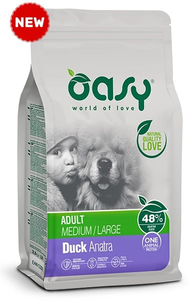 OASY CANE OAP ADULTO MEDIUM&LARGE ANATRA 12 KG