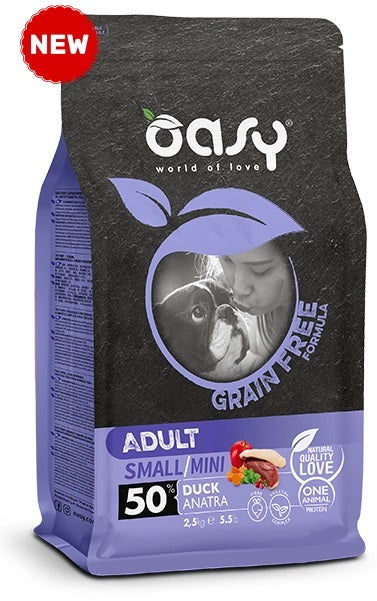 OASY CANE GRAIN FREE ADULTO SMALL&MINI ANATRA 800 GR