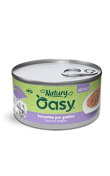 OASY GATTO NATURY SOFT JELLY IN LATTINA KITTEN TONNETTO PER GATTINI 85 GR