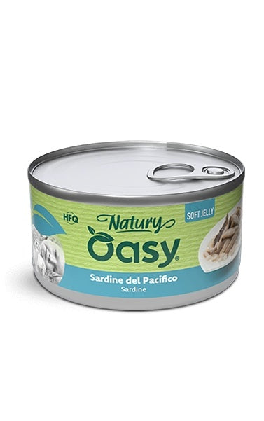 OASY GATTO NATURY SOFT JELLY IN LATTINA ADULTO SARDINE DEL PACIFICO 85 GR
