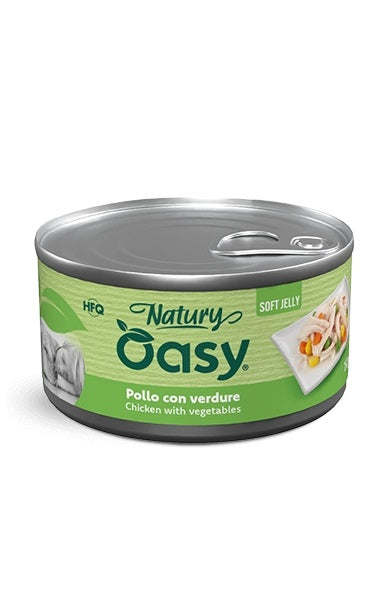 OASY CANE NATURY SOFT JELLY IN LATTINA ADULTO POLLO & VERDURE 150 GR