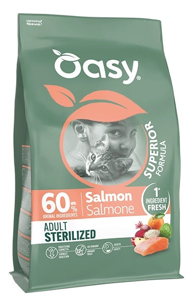 OASY GATTO SUPERIOR FORMULA ADULTO STERILIZZATO SALMONE 6 KG