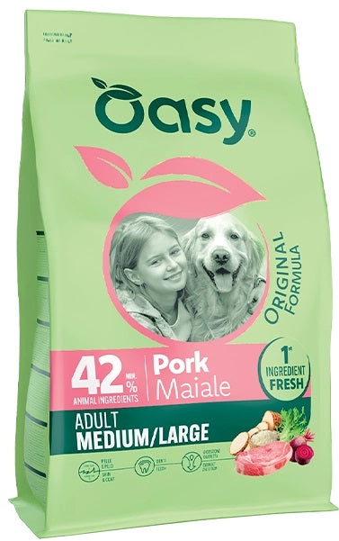 OASY CANE ORIGINAL FORMULA ADULTO MEDIUM&LARGE MAIALE 10 KG