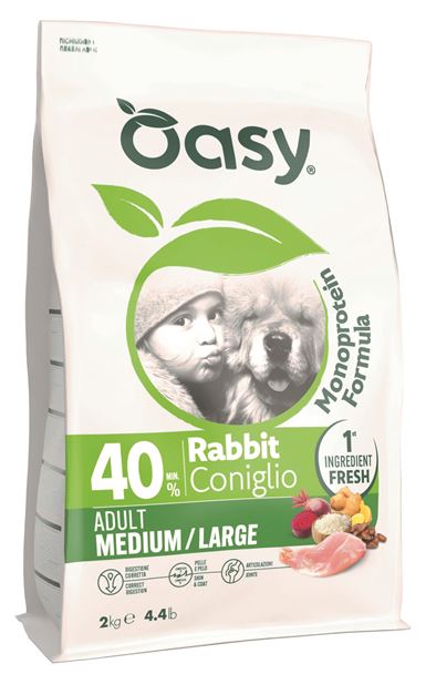 OASY CANE MONOPROTEIN FORMULA ADULTO MEDIUM&LARGE CONIGLIO 10 KG