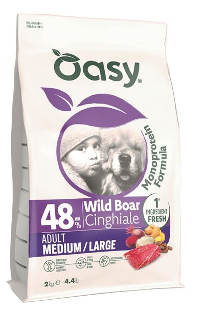 OASY CANE MONOPROTEIN FORMULA ADULTO MEDIUM&LARGE CINGHIALE 10 KG