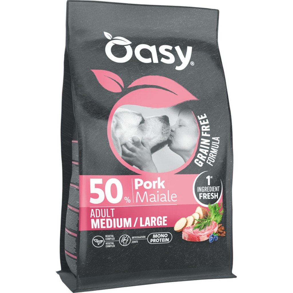 OASY CANE GRAIN FREE FORMULA ADULTO MEDIUM&LARGE MAIALE 10 KG