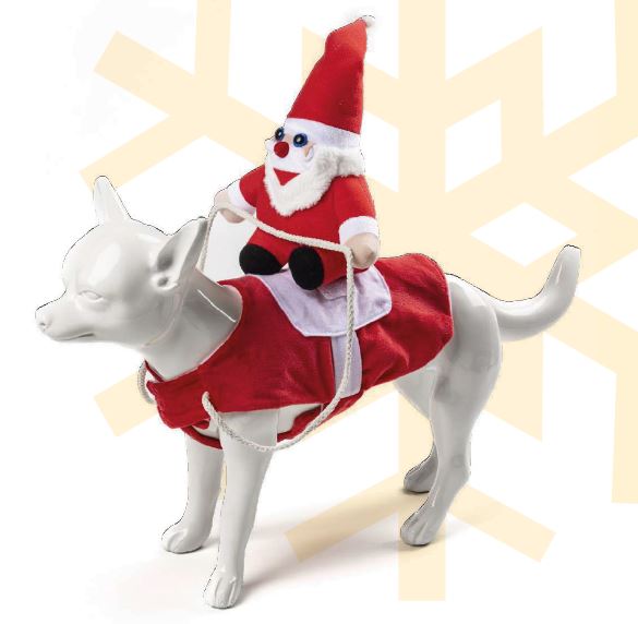 LEO PET XMAS CANE COSTUME DA BABBO NATALE TG. "S"