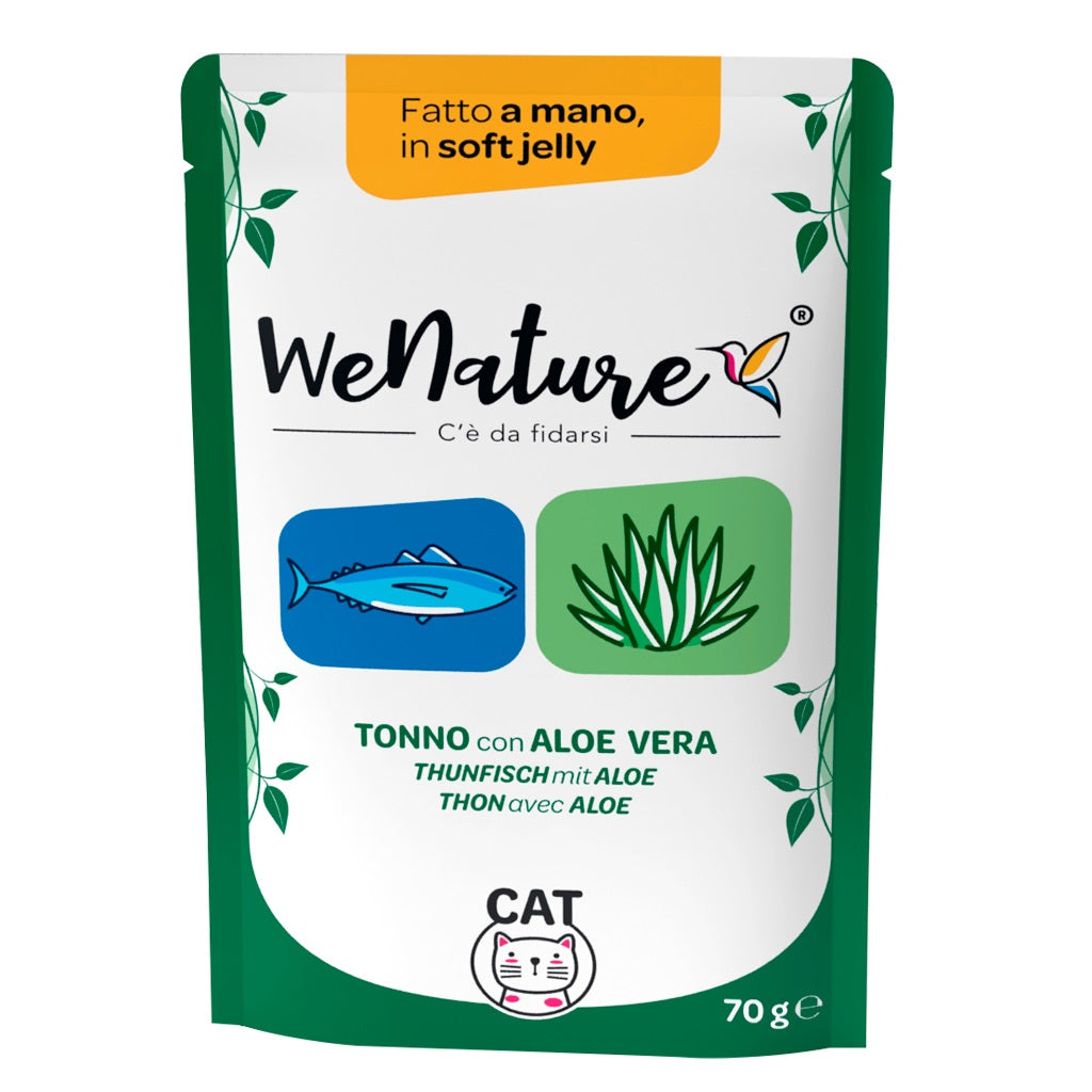 WENATURE GATTO BUSTA IN JELLY ADULTO TONNO & ALOE 70 GR alimento per cani e gatti | Pet Care Italia