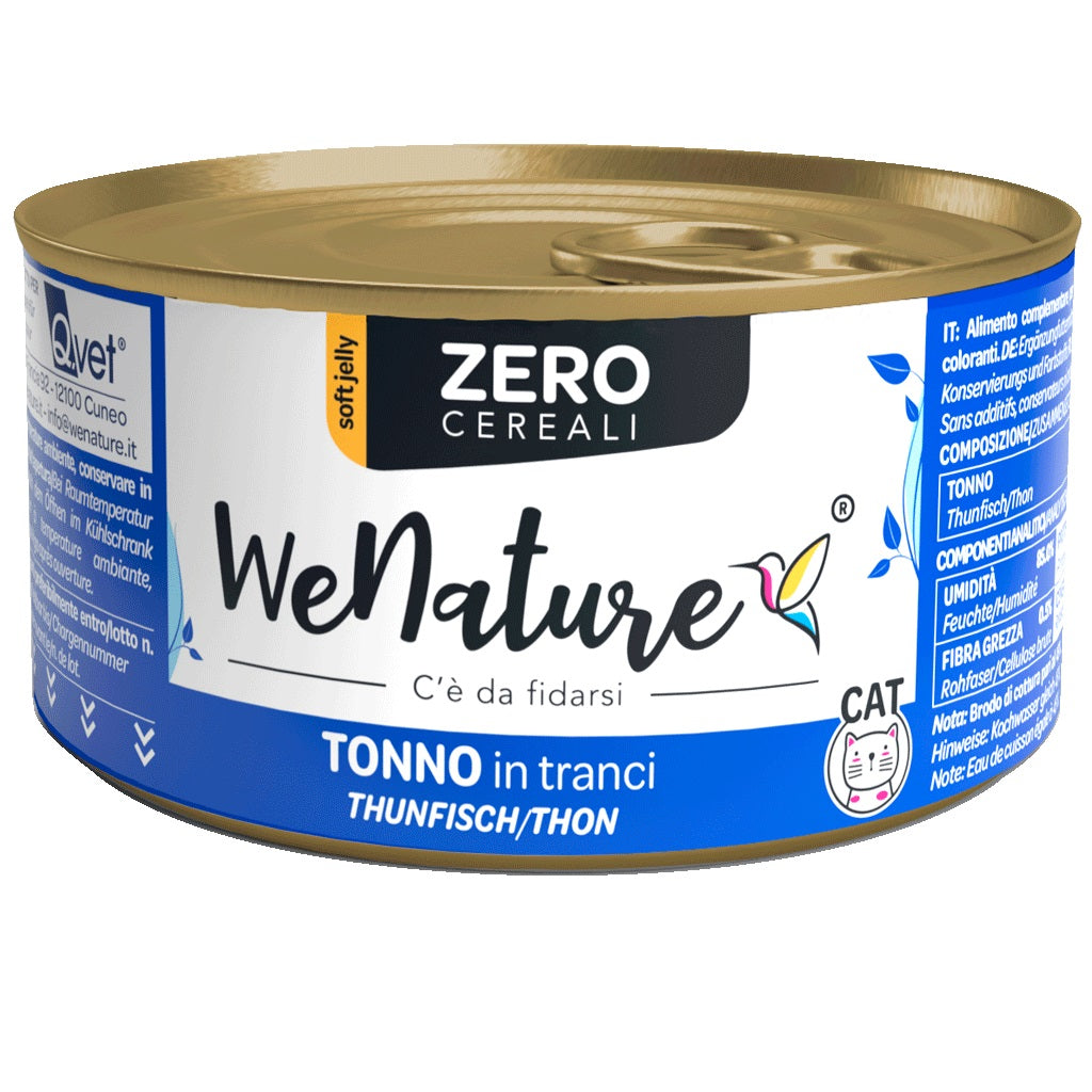 WENATURE GATTO ZERO CEREALI LATTINA IN JELLY ADULTO TONNO 85 GR alimento per cani e gatti | Pet Care Italia