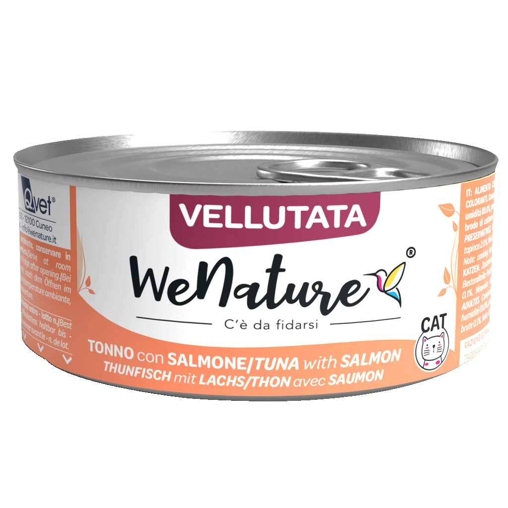 WENATURE GATTO LATTINA VELLUTATA ADULTO TONNO & SALMONE 70 GR