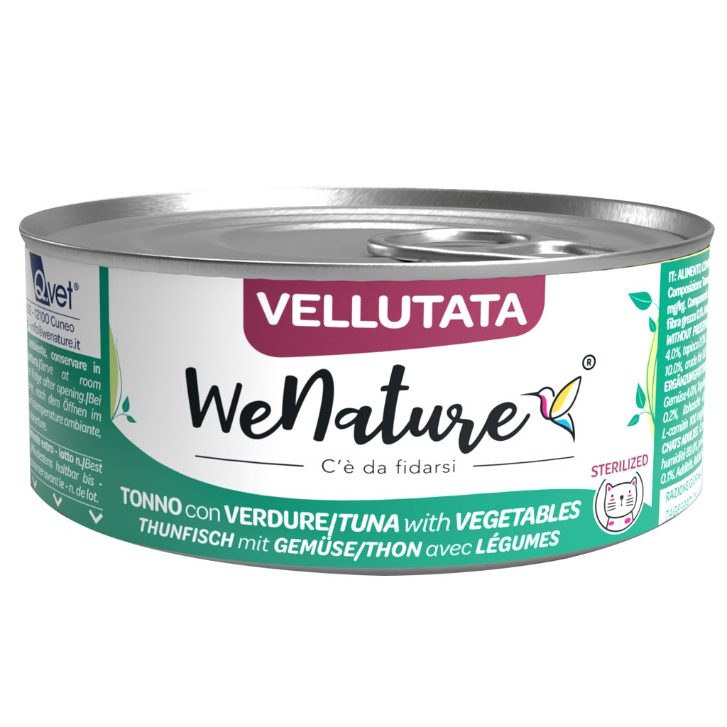 WeNature Gatto Lattina Vellutata Sterilised Adulto Tonno & Verdure 70 g