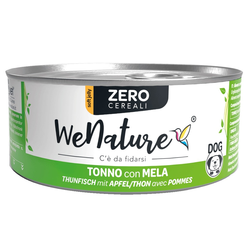 WENATURE CANE ZERO CEREALI LATTINA IN JELLY ADULTO TONNO & MELA 150 GR