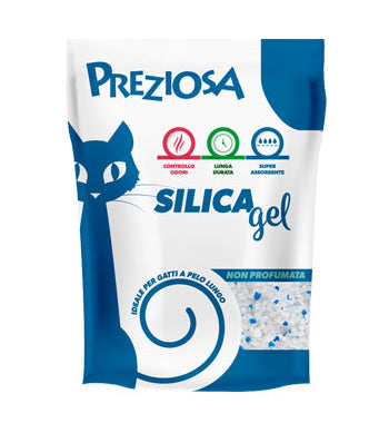 PREZIOSA GATTO LETTIERA IGIENICA SILICA GEL NON PROFUMATA 2,25 KG