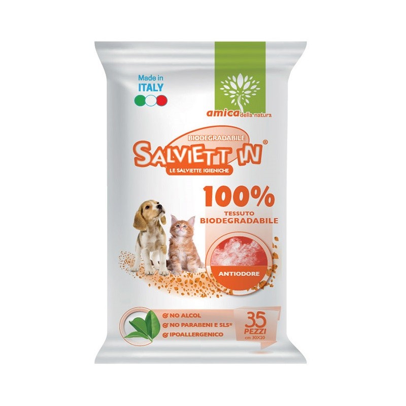 SALVIETT IN SALVIETTE IGIENICHE BIODEGRADABILI CF. (35 PZ) ANTIODORE