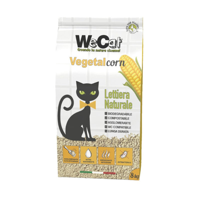 WECAT GATTO LETTIERA NATURALE VEGETAL CORN 2,9 KG
