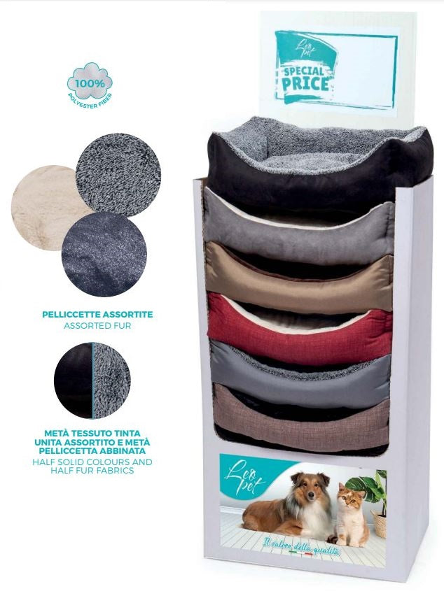 LEO PET CUCCIA RODI CON PELLICCIA 43x56 CM (fantasie assortite)