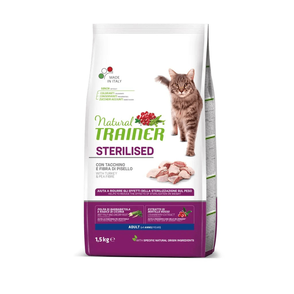 TRAINER GATTO NATURAL ADULTO STERILIZZATO TACCHINO 1,5 KG