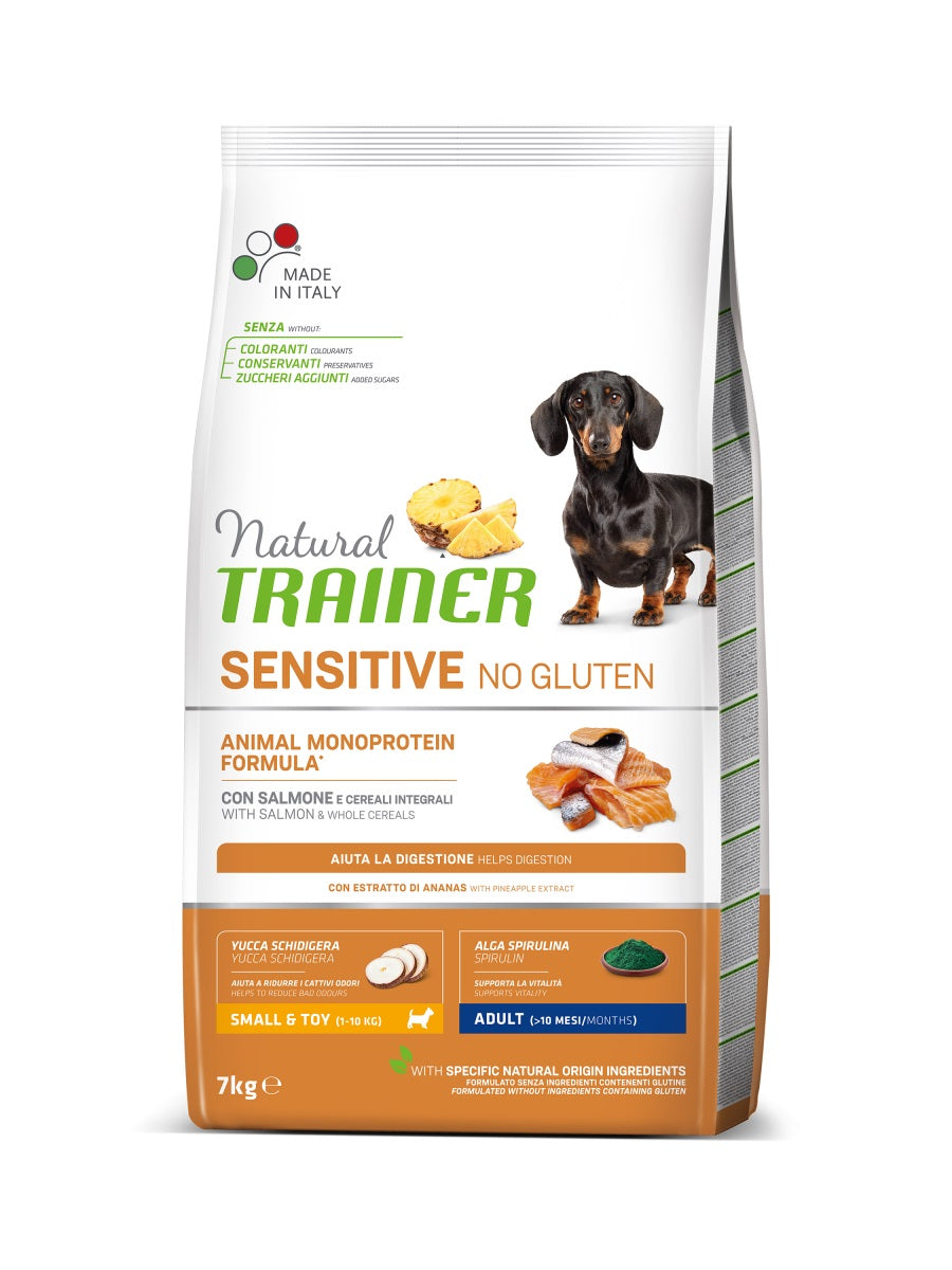 TRAINER CANE NATURAL SENSITIVE ADULTO MINI SALMONE 7 KG