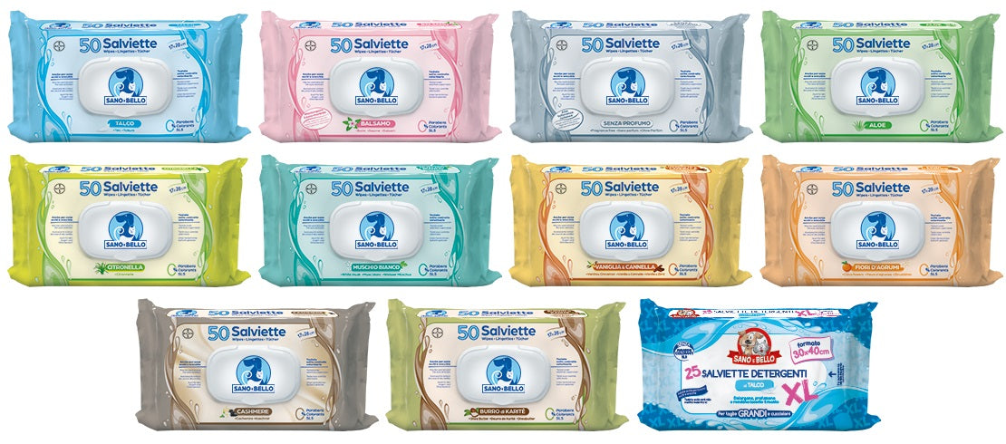 SANOeBELLO SALVIETTE DETERGENTI BALSAMO 50 PZ