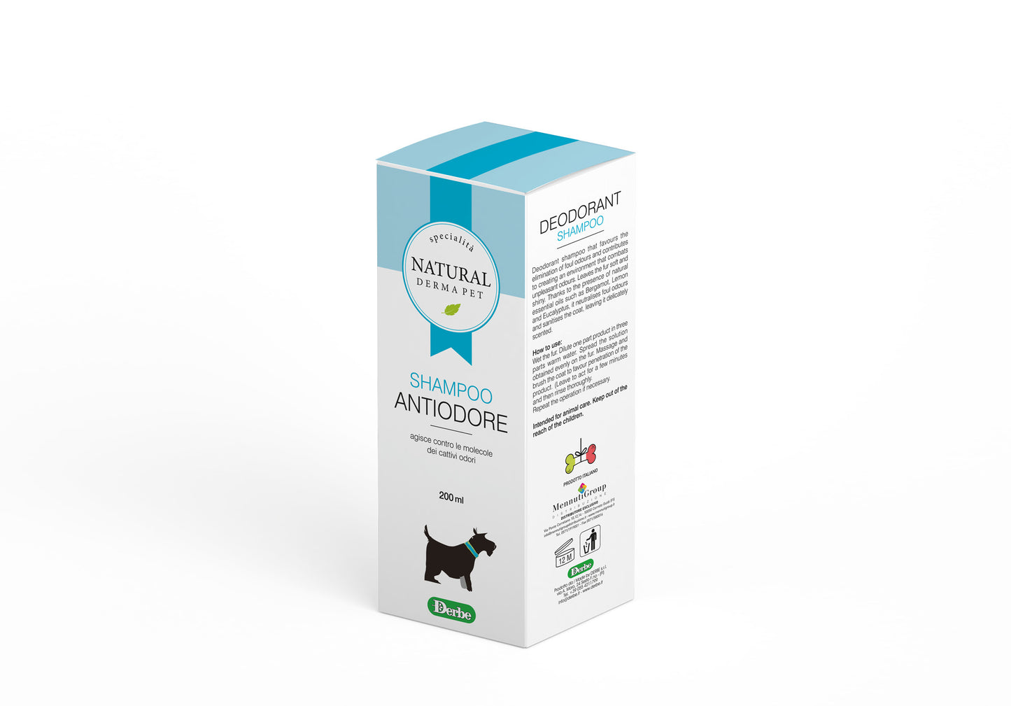 NATURAL DERMA PET CANE SHAMPOO ANTIODORE 200 ML
